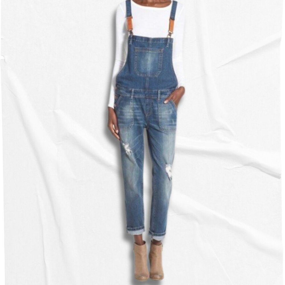Hart Denim 'Daryl' Distressed Overalls (Kaya Wash)